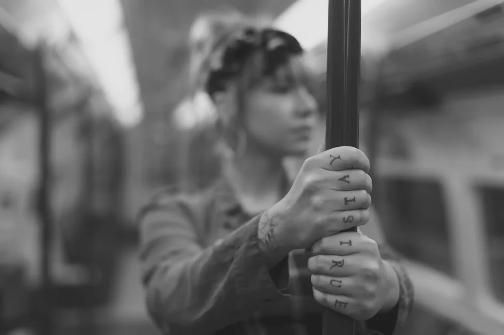 black and white portrait photography