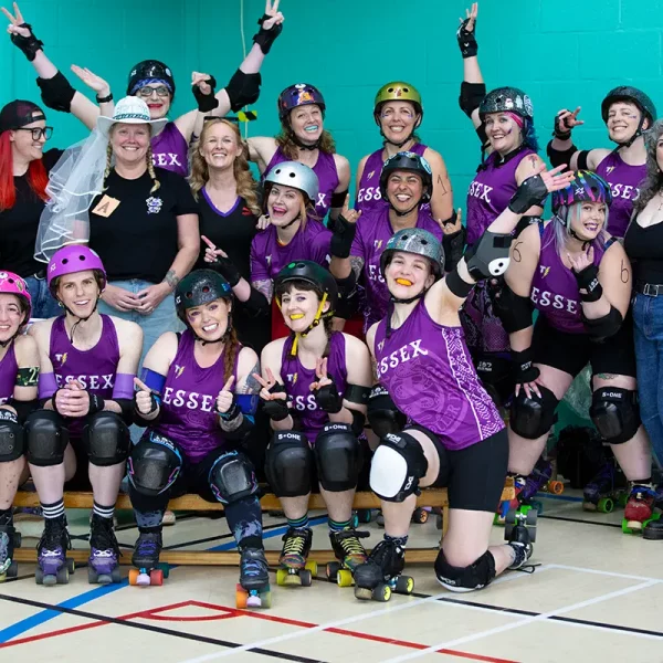 essex roller derby team photograph
