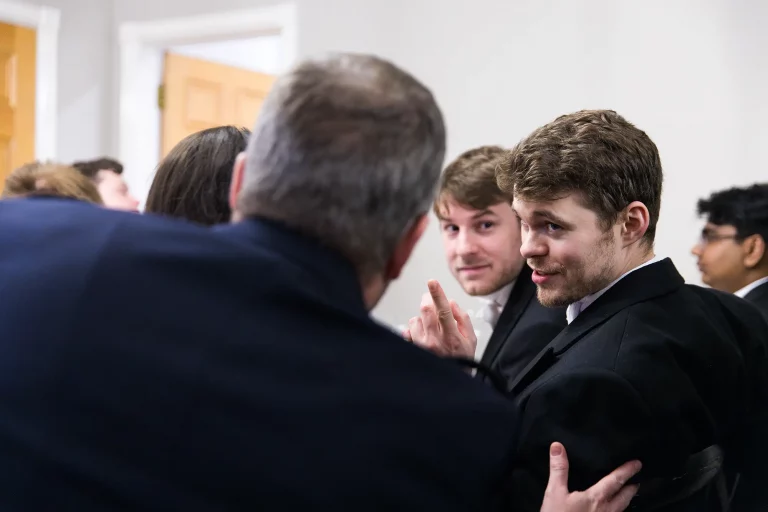 Candid wedding groomsmen laughter Brentwood