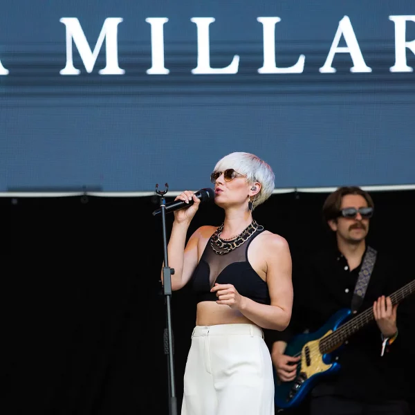 Mica Millar performing in Priory Park Southend