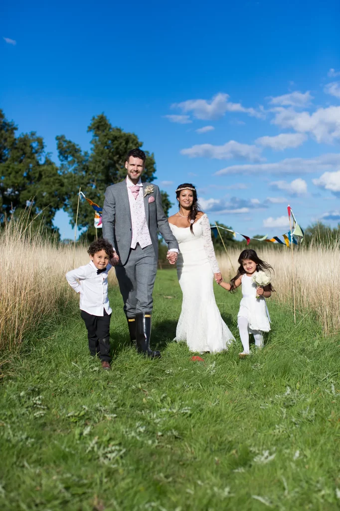 Wedding family portraits outdoors Essex