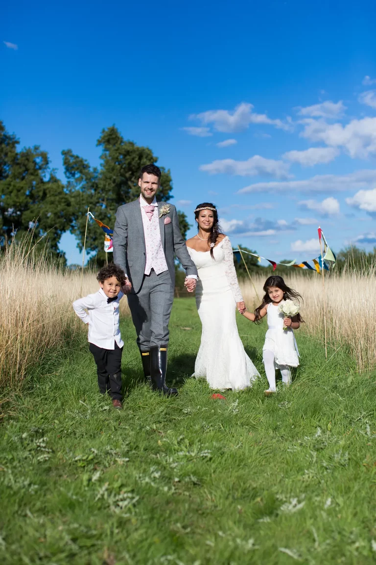 Wedding family portraits outdoors Essex