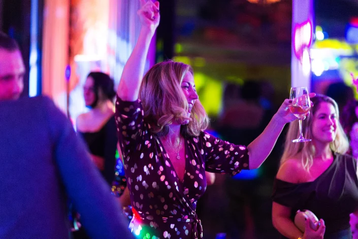 corporate event guest dancing