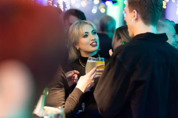 guests talking at corporate event in Essex