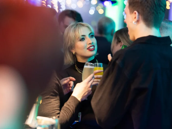 guests talking at corporate event in Essex