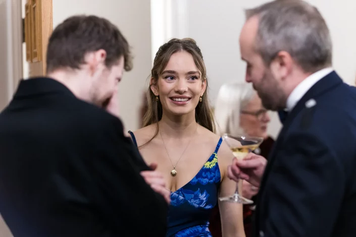 staff chatting at corporate event in Brentwood