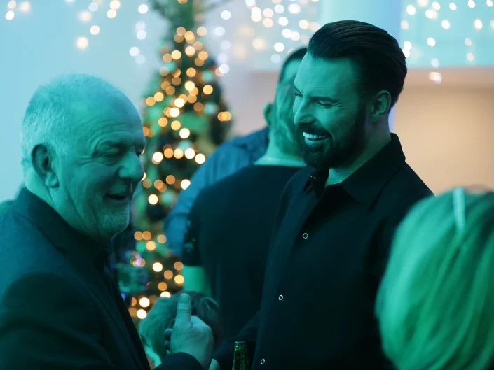 Panto star Rylan mingles with guests at corporate meet and greet