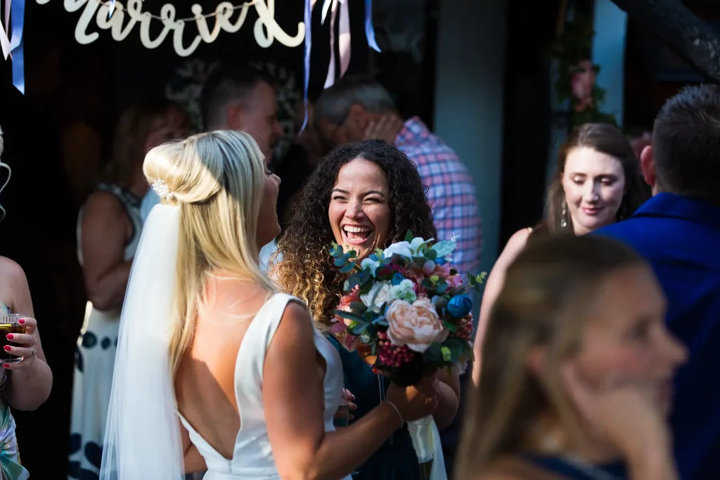 bride bouquet wedding reception guests