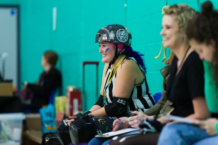 chelmsford sports event photography roller derby bench