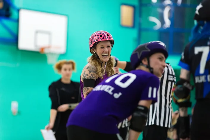 essex roller derby jammer action chelmsford