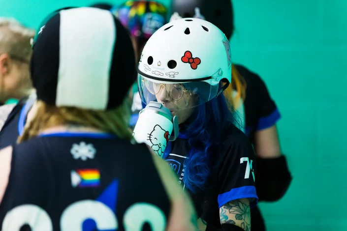 roller derby helmet portrait essex sports event