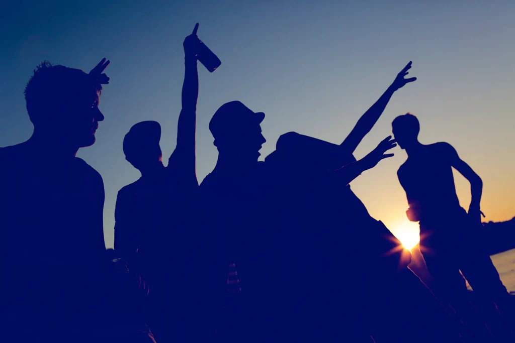 sunset party photography