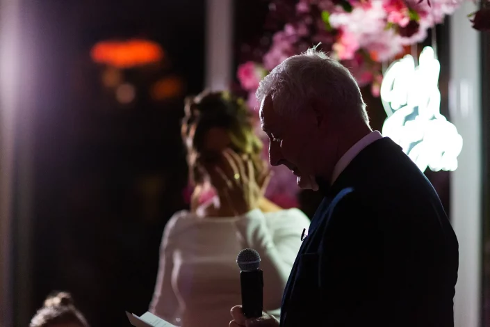 wedding emotion photograph during speech roslin hotel