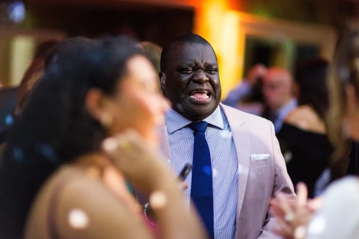 wedding guest laughing roslin hotel thorpe bay