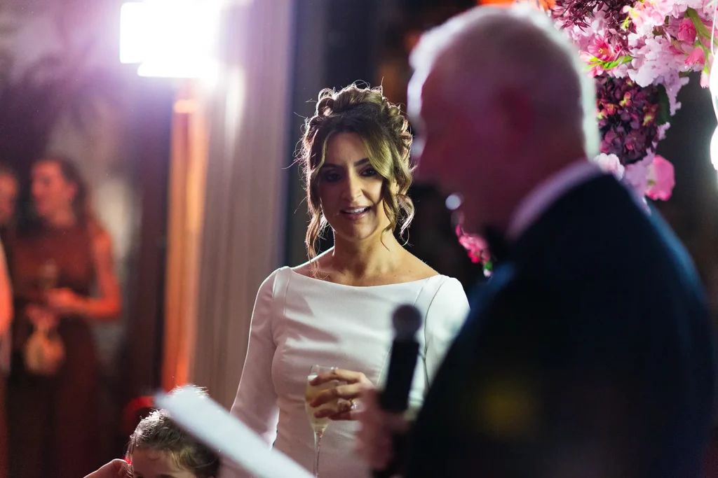 wedding speech bride at roslin hotel thorpe bay