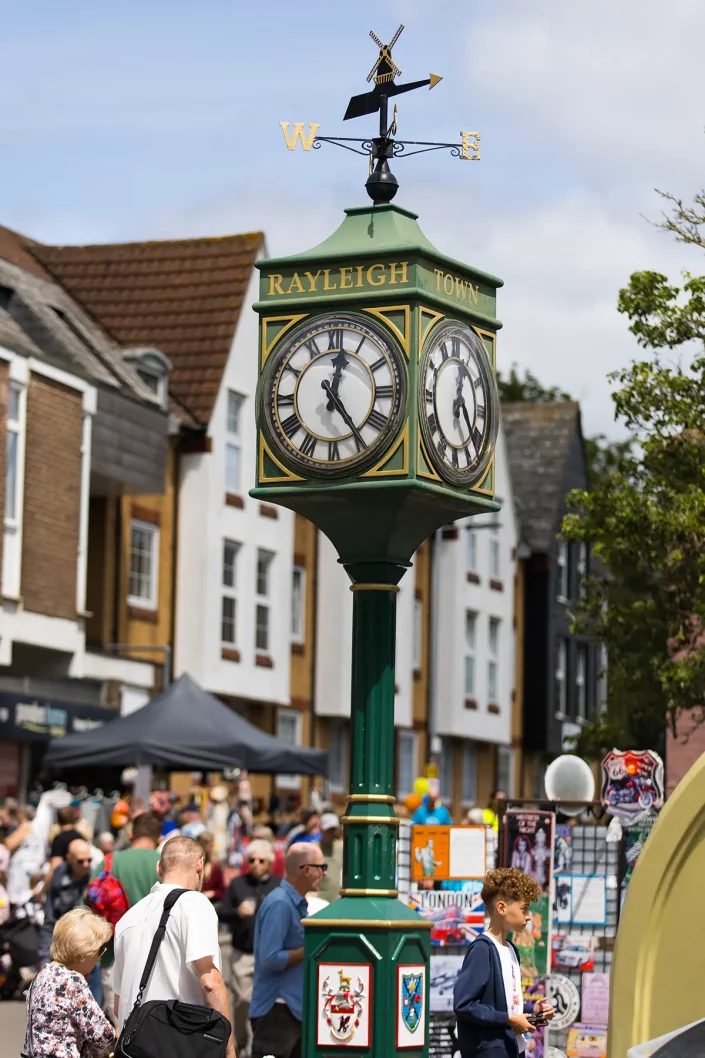 Rayleigh Town clock at the Trinity Fair