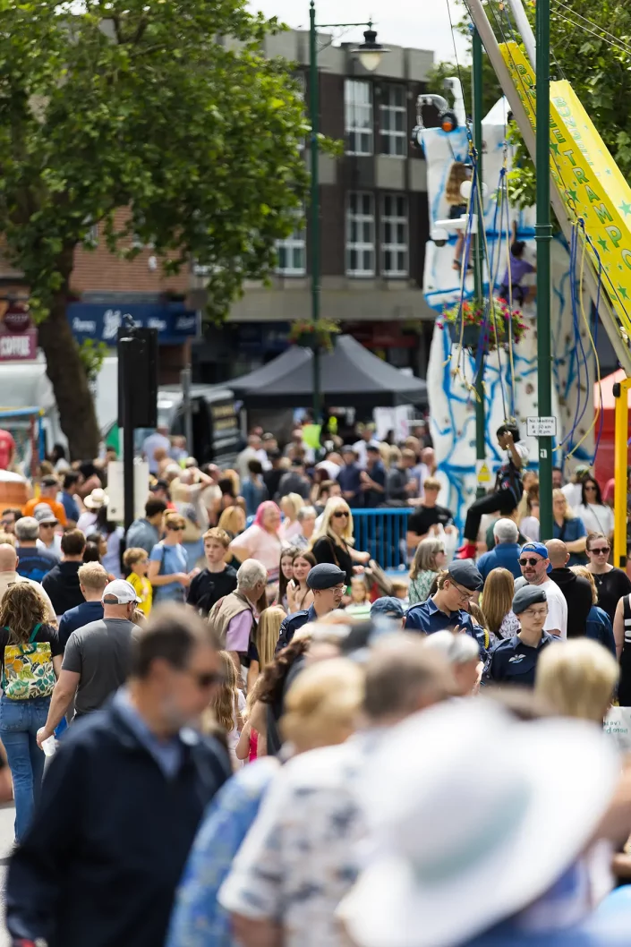 Event crowds in Rayleigh Highstreet